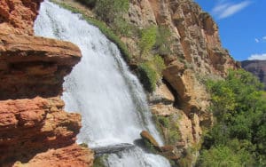 Thunder River waterfall in the Grand Canyon
